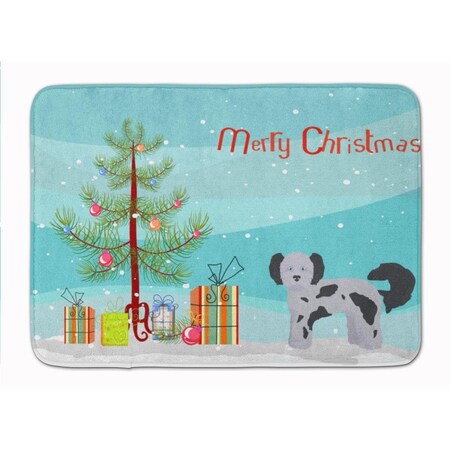 Carolines Treasures Shih Poo Christmas Tree Machine Washable Memory Foam Mat CK3872RUG